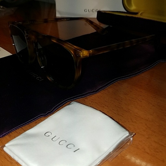 NWT Authentic Gucci Avana/Blue Sunglasses - Picture 3 of 7
